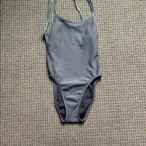 Gray one piece tie back jolyn